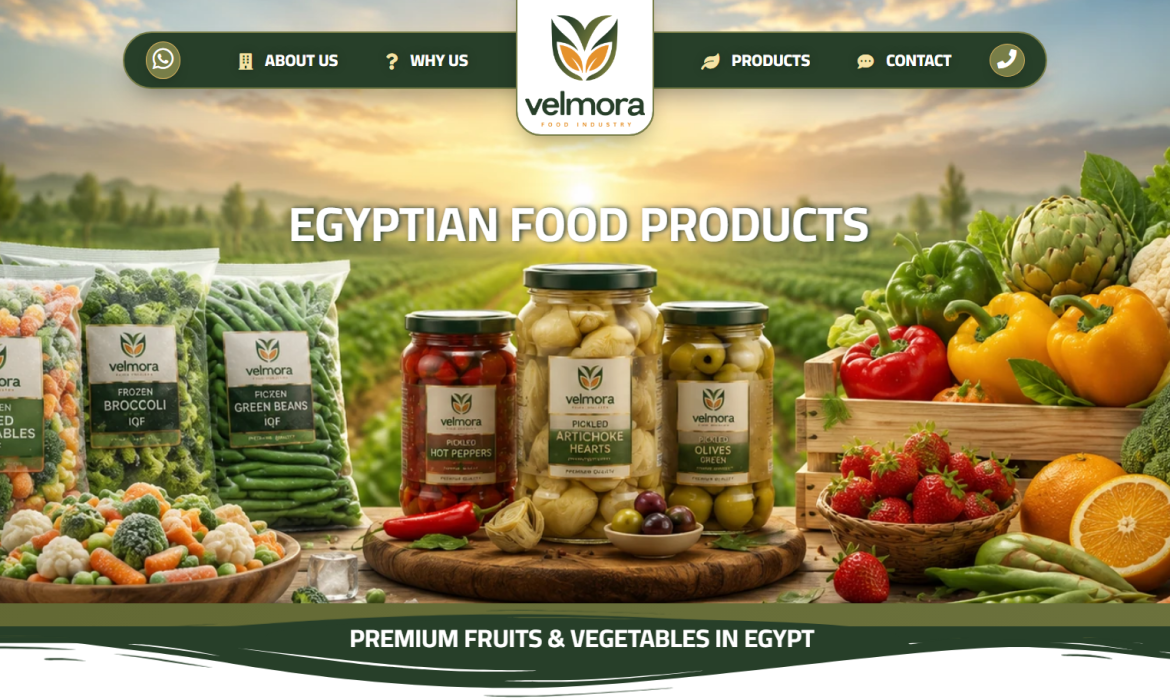 تصميم موقع شركة أغذية في مصر | Fresh, Frozen & Pickles Web Design 🍓🥦