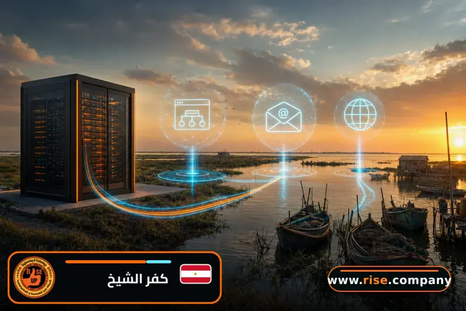 استضافة مواقع وتصميم مواقع وايميلات الشركات في محافظة كفر الشيخ